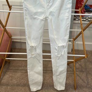 Free people white pants, size 25